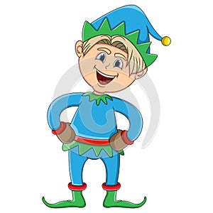 Christmas elf cartoon