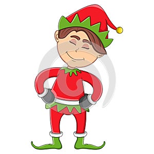 Christmas elf cartoon