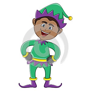 Christmas elf cartoon