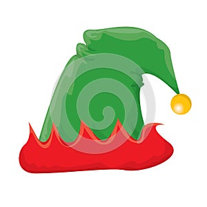 Christmas elf hat. vector illustration