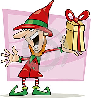 Christmas elf with special gift