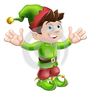 Christmas elf waving photo