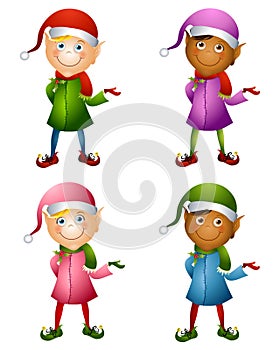 Christmas Elves Isolated