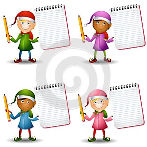 Christmas Elves Notepads photo
