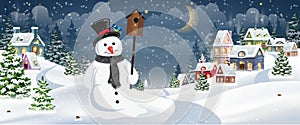 Christmas Eve Winter Background