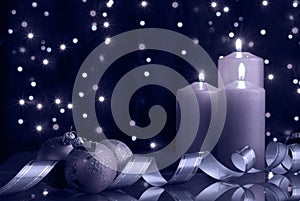 Christmas evening blue tone