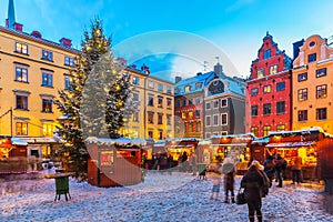 Christmas fair in Stockholm, Sweden
