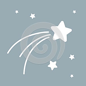 Christmas fallig star icon isolated