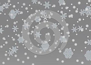 Christmas falling snow isolated background. Xmas snow flake pattern. Snowfall texture. Winter snowstorm backdrop 3d
