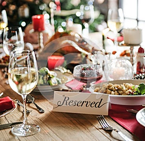 Christmas Family Dinner Table Concept