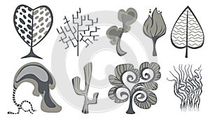 Christmas fantasy trees set