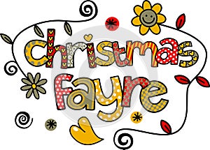 Christmas Fayre Freehand Doodle Text photo