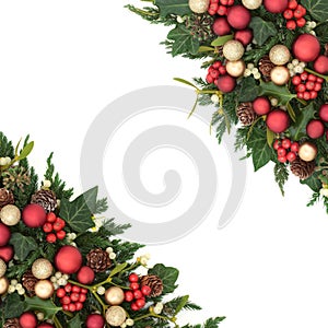 Christmas Festive Background Border