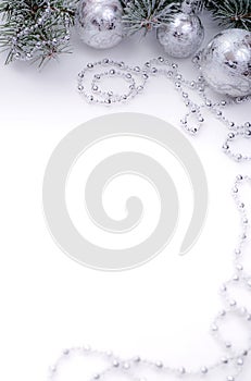 Christmas festive background for menu and invitation photo