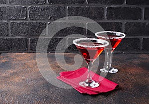 Christmas festive cocktail red martini