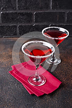 Christmas festive cocktail red martini