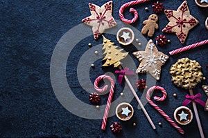 Christmas festive sweets food background