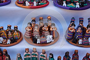 Christmas figurines for sale at Chichicastenango market