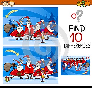 Christmas find differences task