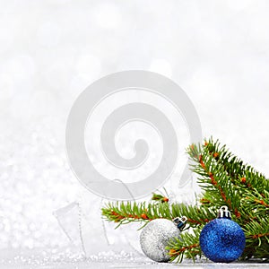Christmas fir and decoration