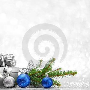 Christmas fir and decoration