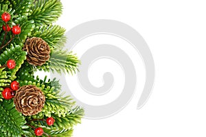 Christmas fir tree with decoration