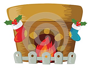 Christmas fireplace