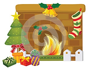 Christmas fireplace