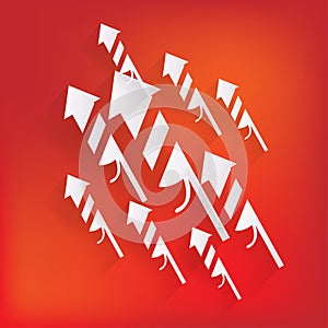 Christmas firework rocket icon