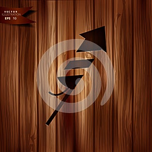 Christmas firework rocket icon vector illustration.