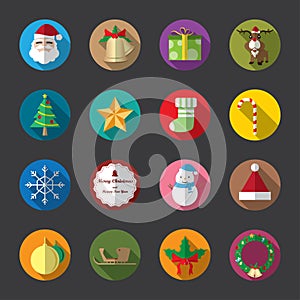 Christmas Flat Icons, Color