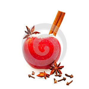 Christmas food decor - red apple