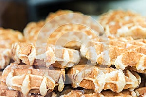 Christmas Food Market with lots of Belgium Wafles