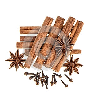 Christmas food spices. Mulled wine gingerbread ingredients