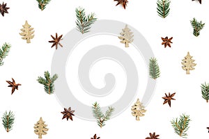 Creative Christmas Frame On White Background