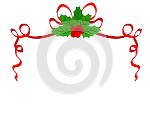 Christmas frame border ribbons