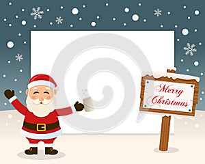 Christmas Frame Sign & Drunk Santa Claus