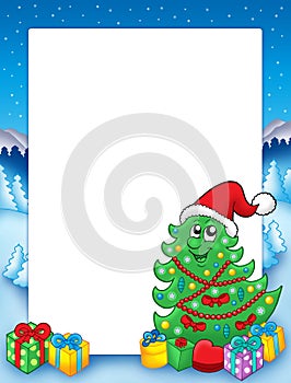 Christmas frame with tree 3