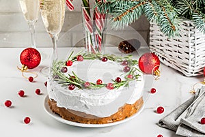 Christmas fruit cake or pudding