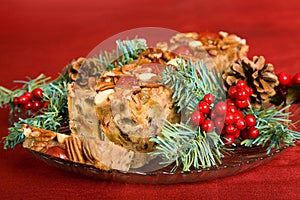 Christmas Fruit Cake Sliced