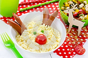 Christmas fun food art idea for kids breakfast or festive dinner