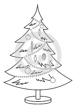 Christmas fur-tree, contours photo