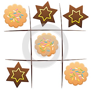 Christmas Game Fun Cookies Tic Tac Toe