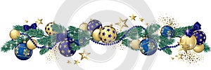 Christmas garland banner