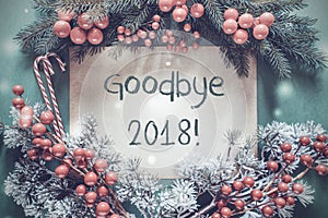 Christmas Garland, Fir Tree Branch, Snowflakes, Goodbye 2018