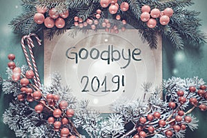 Christmas Garland, Fir Tree Branch, Snowflakes, Goodbye 2019