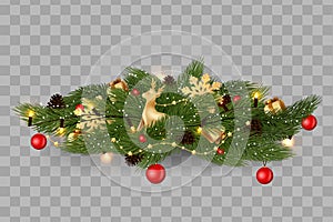 Christmas garland vector