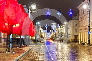 Christmas Gediminas prospect, Vilnius, Lithuania