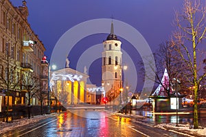 Christmas Gediminas prospect, Vilnius, Lithuania
