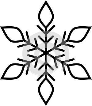 Christmas Geometric Snowflake Snow Crystal Vector Decoration